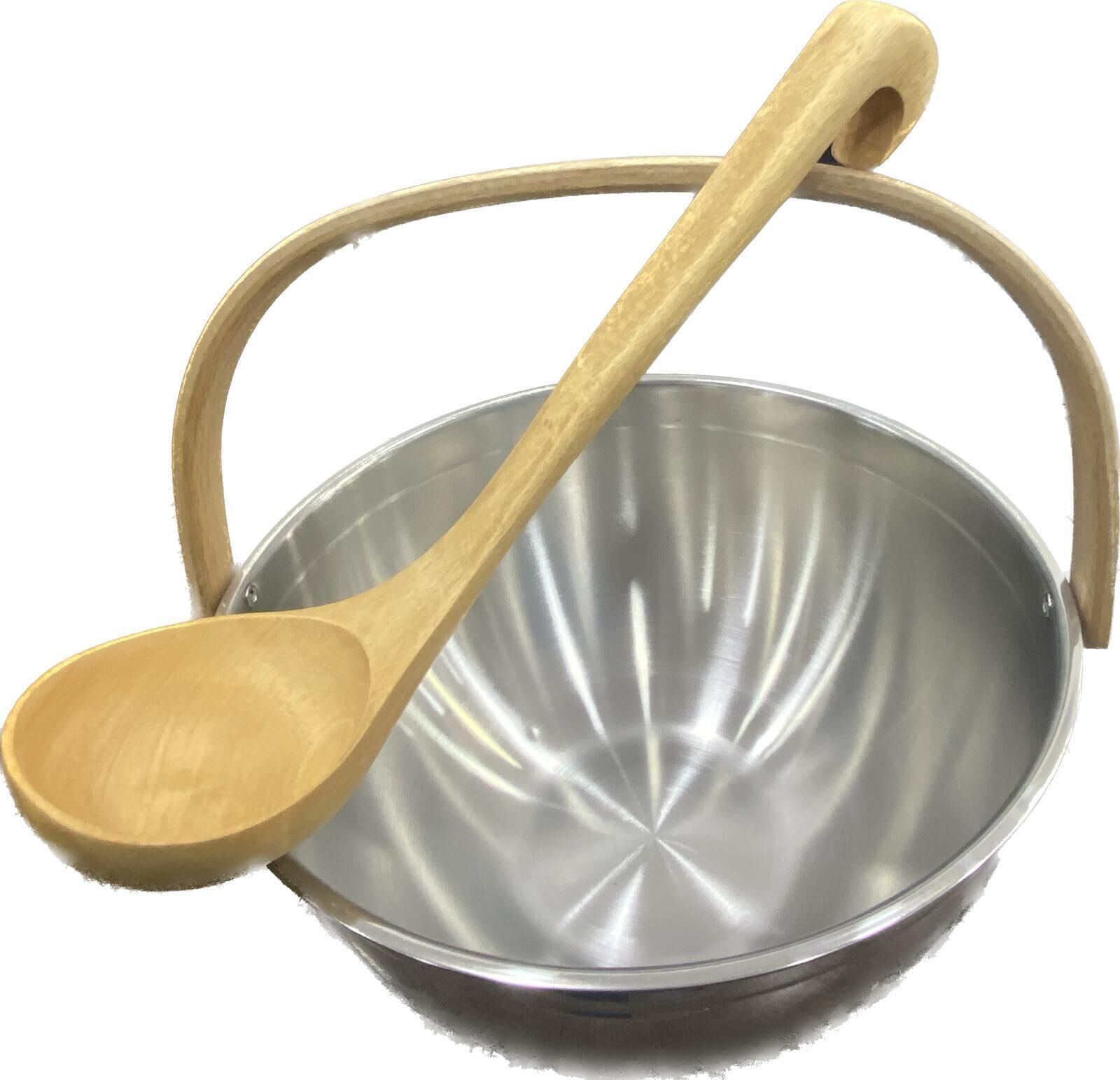 Paslanmaz Sauna Kovası ve Kepçesi