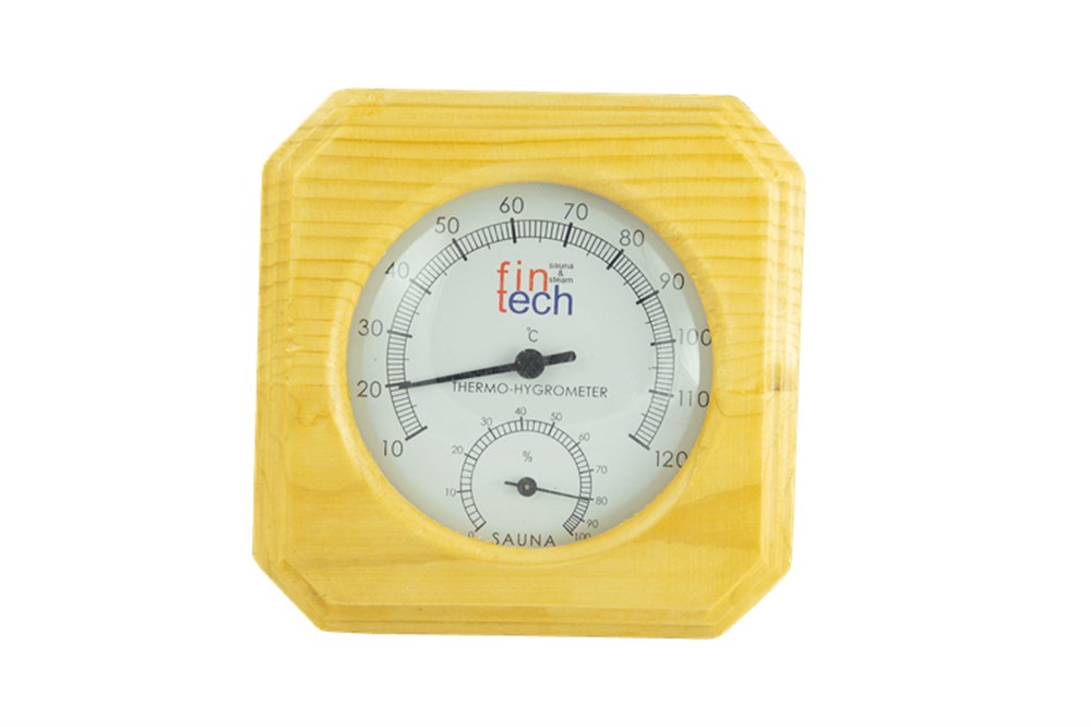 Ahşap Sauna Termometresi ve Higrometresi Tek Saat İçinde