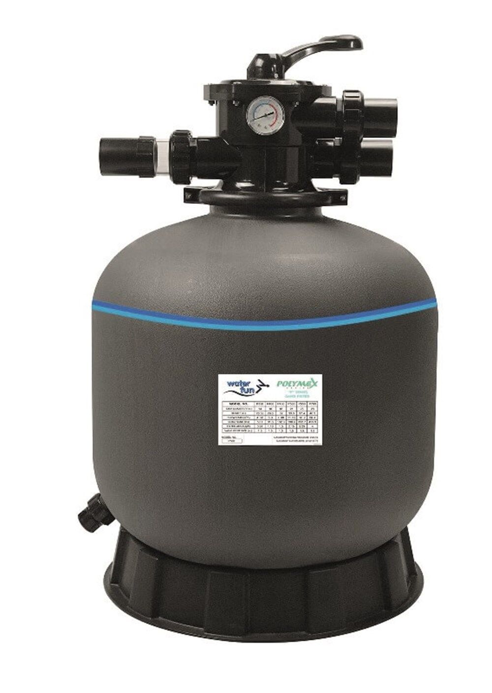 Waterfun Polymex P Model Polietilen Havuz Kum Filtresi 350mm