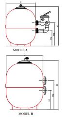 Nozbart Polyester Havuz Kum Filtresi 400mm
