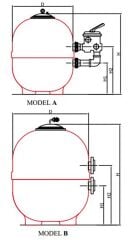 Nozbart Polyester Havuz Kum Filtresi 1050mm