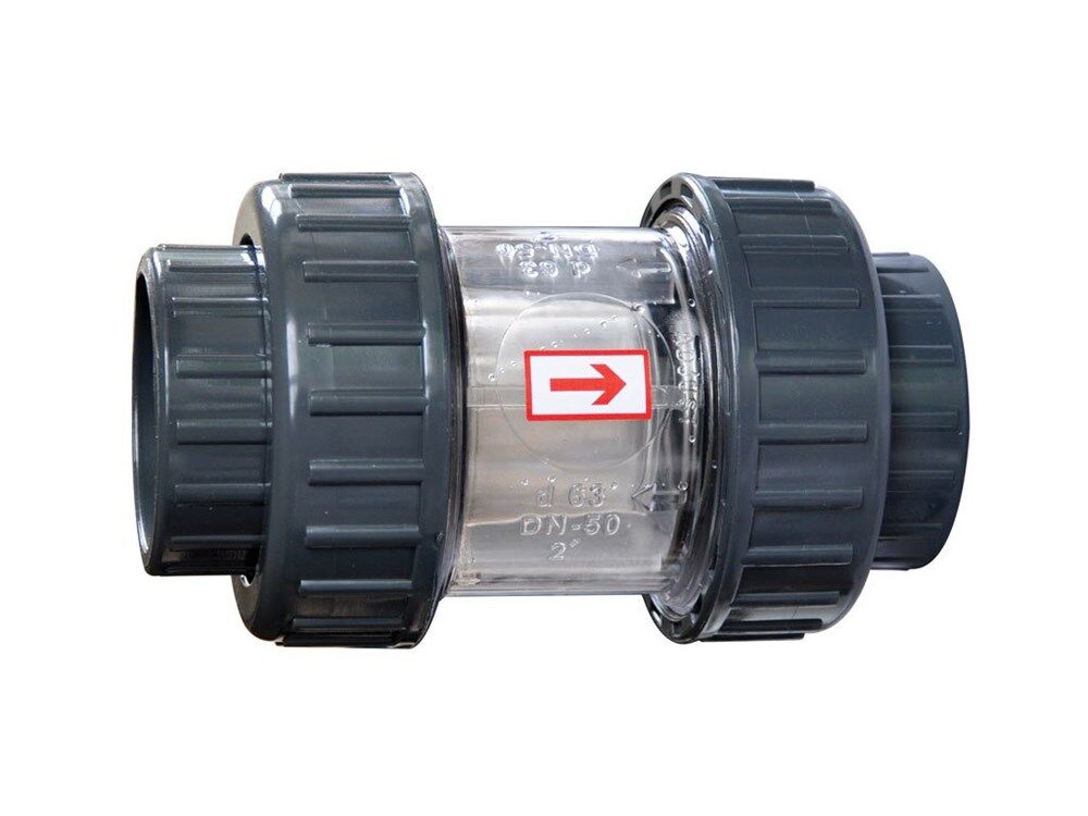 Gemaş PVC Yaylı Çekvalf Şeffaf 50mm