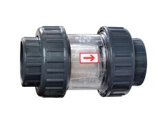 Gemaş PVC Yaylı Çekvalf Şeffaf 63mm