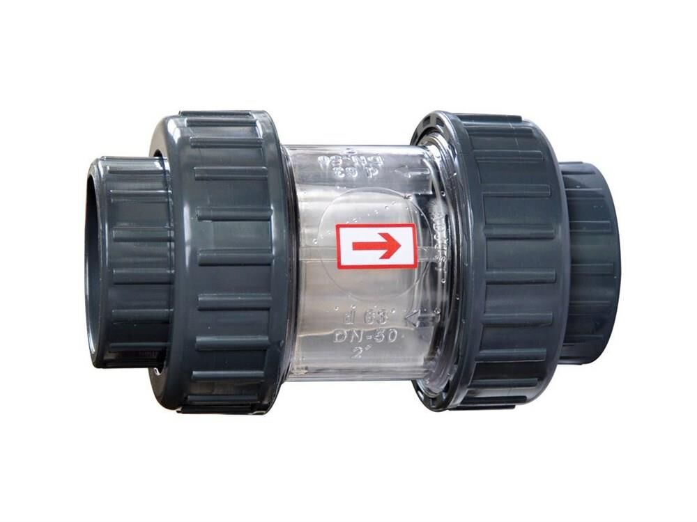 Gemaş PVC Yaylı Çekvalf Şeffaf 63mm