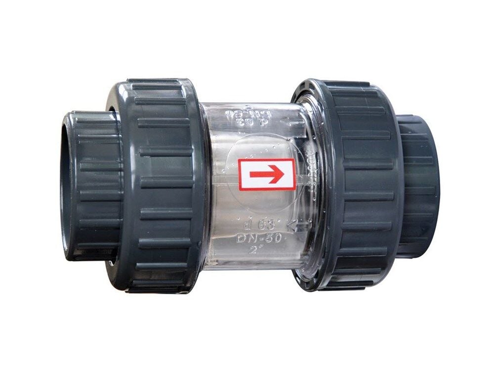 Gemaş PVC Yaylı Çekvalf Şeffaf 90mm